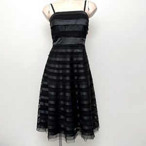 White House Black Market Tiered Satin Cocktail Dress Size 10